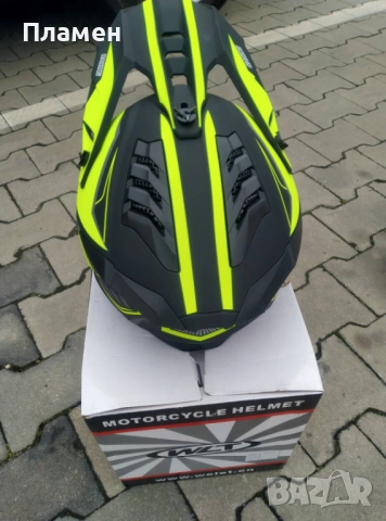  Кросова Каска за мотокрос, ендуро ATV, колело S-XL Black/Yellow, снимка 14 - Аксесоари и консумативи - 50324296