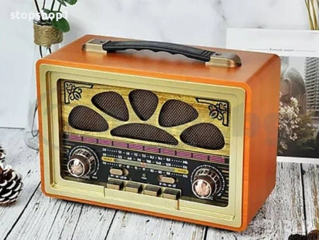 Ретро радио Мeier M-2022 FM,AM,USB карта bluetooth , снимка 2 - Bluetooth тонколони - 54679002