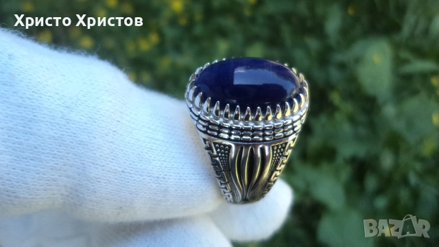 Сребърен изящен мъжки пръстен, снимка 2 - Пръстени - 55067732