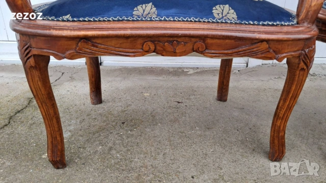 Кресла ретро орехов масив №28, снимка 8 - Дивани и мека мебел - 54076372