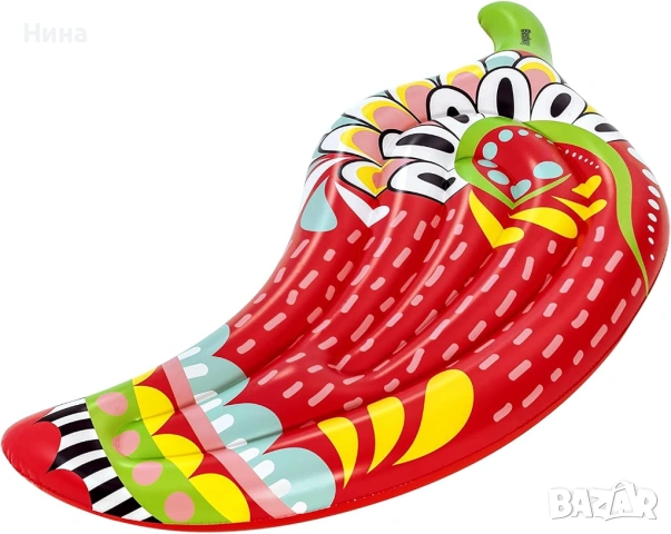 Надуваем плажен дюшек Bestway Flirty Fiesta Pepper с дизайн на люта чушка 🌶, снимка 2 - Водни спортове - 54541154