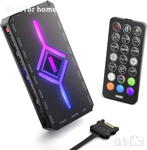 AsiaHorse [20+ ексклузивни персонализирани осветителни тела] ASH-S1 ARGB вентилаторен хъб