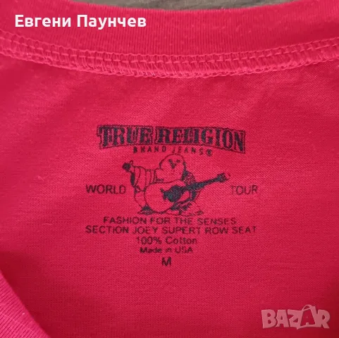 True Religion дамска тениска размер М(S) в червено , снимка 3 - Тениски - 55386631