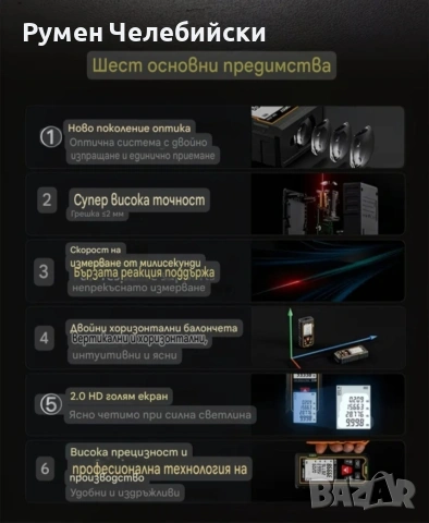 Лазарен Далекомер 105м, снимка 6 - Друга електроника - 54297428