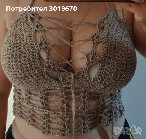 кроп топ кроп топ, снимка 3 - Корсети, бюстиета, топове - 55508536