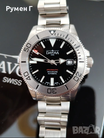 Swiss Made дайвър Davosa Argonautic Automatic (20 ATM) – Пълен Комплект, ПЕРФЕКТЕН!