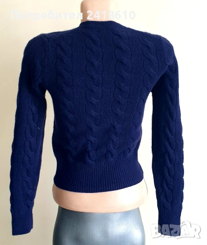 POLO Ralph Lauren Cable Wool / Cashmere Knit Womens Size XXS ОРИГИНАЛ! Дамска Жилетка, снимка 3 - Жилетки - 53579128