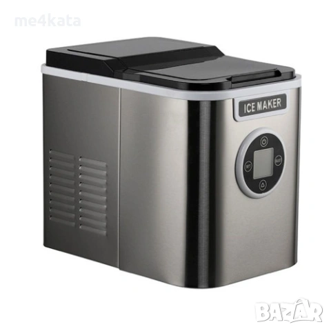 Електрическа машина за лед 12 кг/24 ч – инокс, тъч дисплей, 3 размера кубчета, снимка 5 - Други инструменти - 54120234