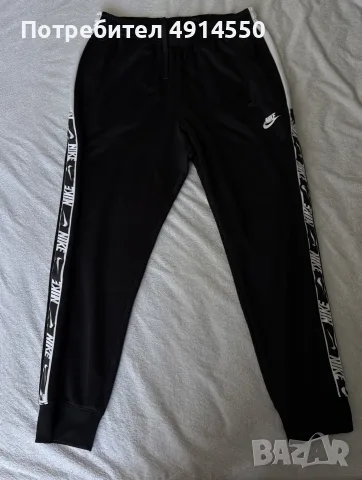 Оригинален мъжки анцуг Nike Sportswear черно/бял – размер L, снимка 2 - Спортни дрехи, екипи - 55612102