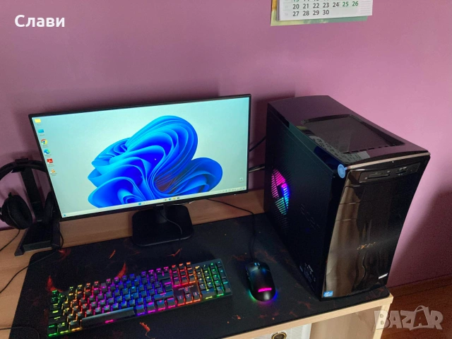 Геймърски компютър Acer Aspire Intel core I5, NVIDIA GTX 750Ti, 16GB RAM, SSD, Windows 11, снимка 4 - Геймърски - 54016745