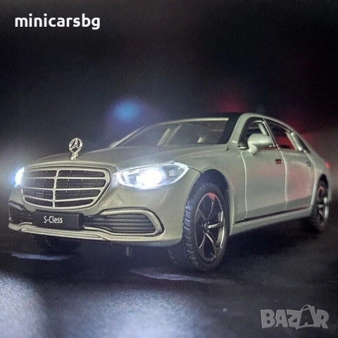 Метални колички: Mercedes-Benz S400L (W223) 1:24, снимка 2 - Колекции - 54903779