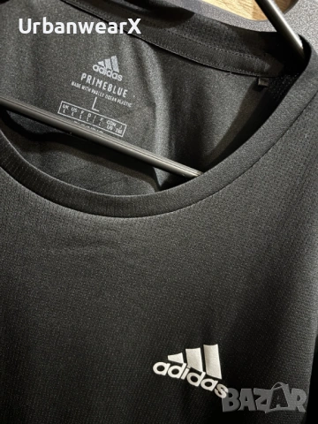 Мъжка спортна тениска Adidas running размер L, снимка 3 - Тениски - 54336647