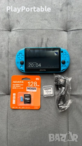 Modded Ps Vita 2000 Aqua Blue 128GB/256GB със 150+/250+ игри