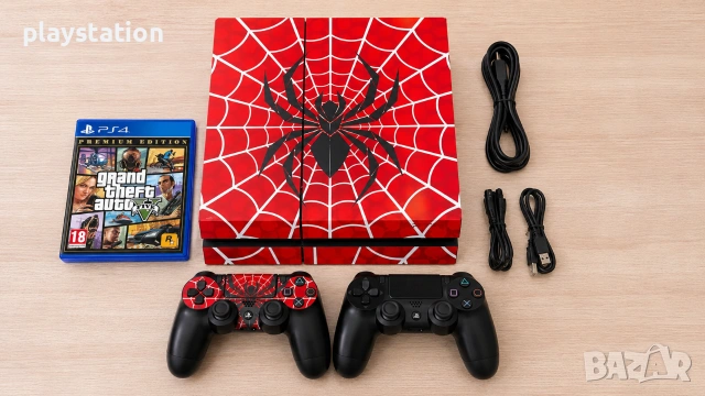 PS4 500GB Spider-Man уникален + 2 джойстика + GTA 5