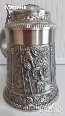 Халба от калай 500 мл,  Antik*Vintage #138, снимка 2 - Антикварни и старинни предмети - 54389335