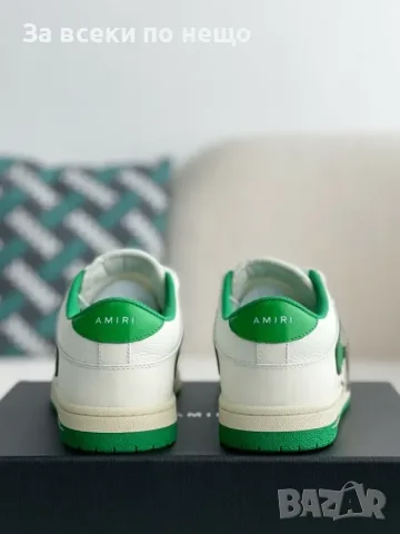 Amiri Skel Top Low Sneakers "White/Green" Унисекс👟Мъжки Маратонки👟Дамски Маратонки Код ch17, снимка 4 - Маратонки - 55412821