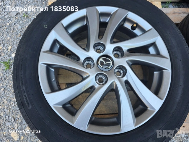 Лети джанти 16ки 5х114.3 Mazda + летни гуми 205/55/16, снимка 5 - Гуми и джанти - 54691692