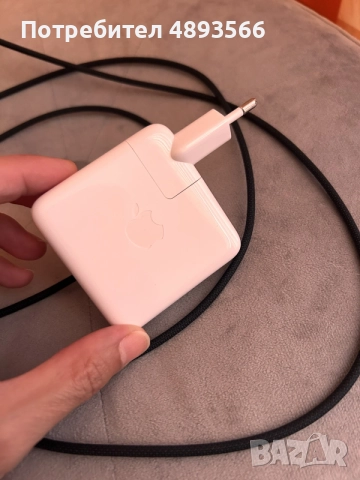 Apple USB-C Power Adapter 70W + магнитен кабел MagSafe 3 за MacBook – нови серии, снимка 4 - Лаптоп аксесоари - 55369979