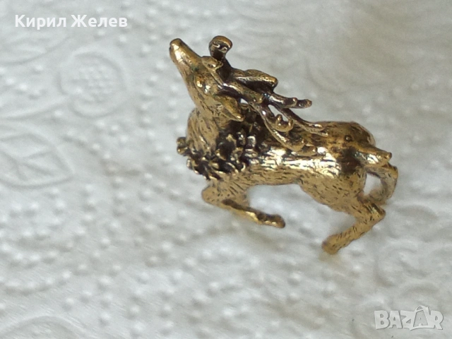 Бронзова фигурка на елен 44642, снимка 8 - Колекции - 54171140