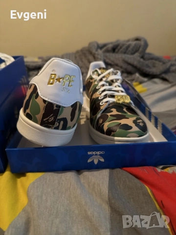 Обувки Adidas Stan Smith x Bape, снимка 3 - Маратонки - 55251537