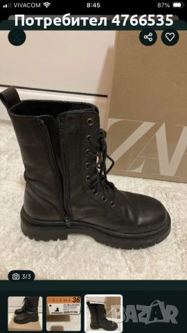 Дамски боти Zara, снимка 3 - Дамски боти - 54274069