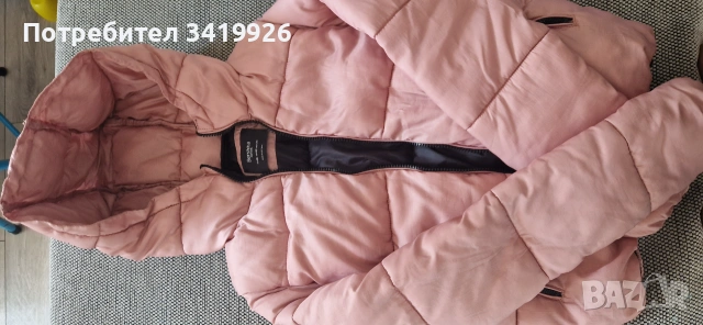 Bershka зимно яке xs черно + подарък 2 розови зимни якета, снимка 5 - Якета - 55122512