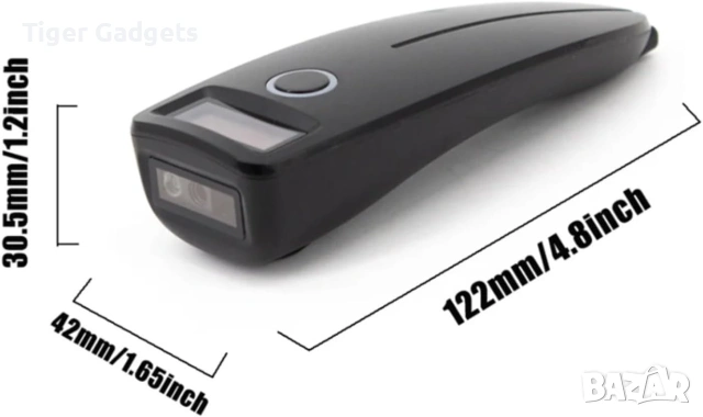 W7 Мини безжичен 2D баркод скенер – Bluetooth, 2.4GHz и USB, QR и баркод четец, снимка 7 - Друга електроника - 55045060