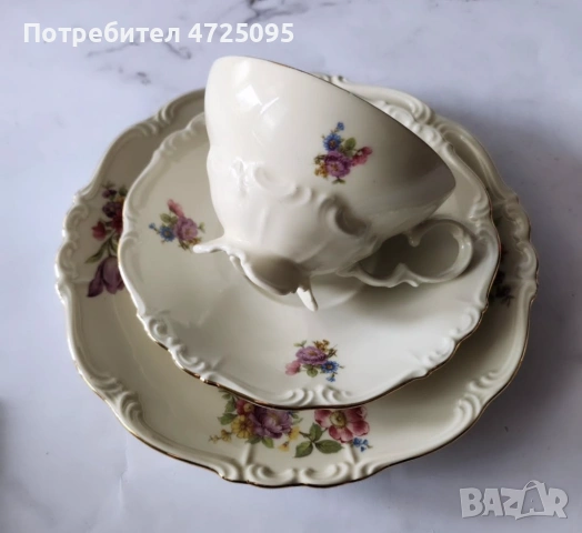 Троен порцеланов сет, снимка 7 - Чаши - 54103275