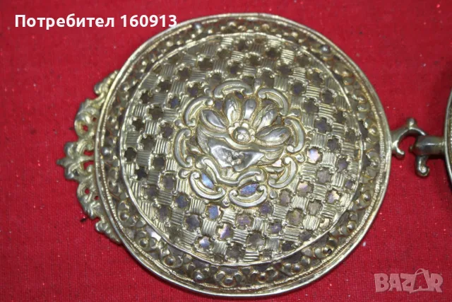 Автентични старинни сребърни пафти с позлата., снимка 3 - Антикварни и старинни предмети - 55422910