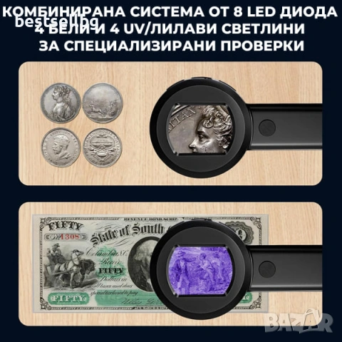 Дигитална лупа с 100x увеличение макулна дегенерация за четене печат 16MP камера LED и UV осветление, снимка 2 - Други инструменти - 54367153