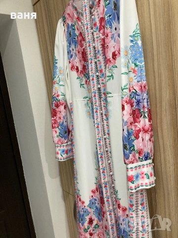 Рокля с коланче на цветя, снимка 4 - Рокли - 54228796