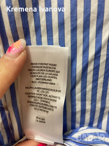 RALPH LAUREN Wilda striped shirt dress, снимка 6 - Рокли - 54970148