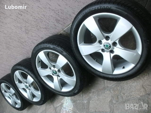 17 цола 5 х 112 мм 4 бр лети джанти - Volkswagen,Audi,Seat,Skoda ! - комплект с гуми 225 45 17 !, снимка 4 - Гуми и джанти - 54934521