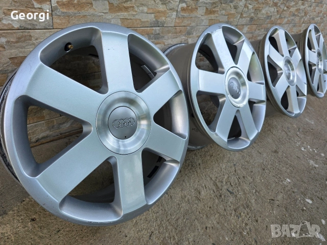 Продавам ОРИГИНАЛНИ джанти 17 ' цола 5x112 AUDI A4,a6 7,5J ET45 централен отвор 57,1, снимка 2 - Гуми и джанти - 55021486