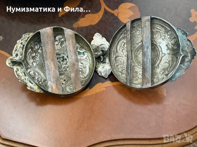 Огромни сребърни пафти от Карловския край, снимка 5 - Антикварни и старинни предмети - 54740739