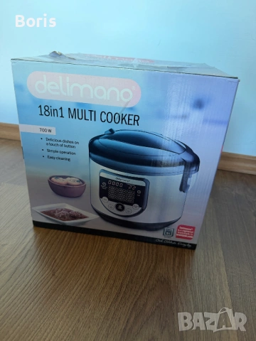 Мултикукър Delimano 18in1 MULTI COOKER (700W, 5L) – КАТО НОВ / СУПЕР ЦЕНА!