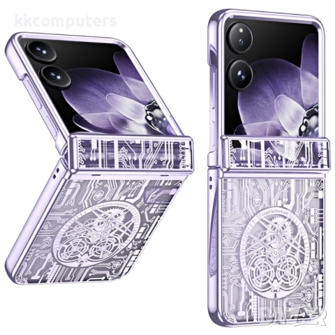 Твърд Калъф за Xiaomi Mix Flip 5G Mechanical Legend Electroplating PC с Протектор – 5 цвята, снимка 2 - Калъфи, кейсове - 54746179