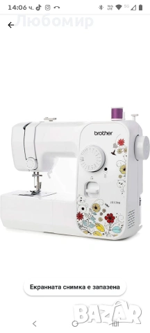 Шевна машина Brother JX17FE, LED осветление, Флорални мотиви, 17 програми, Бяла , снимка 5 - Шевни машини - 54122329
