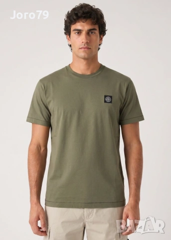 Нов STONE ISLAND Compass Patch Logo Мъжка Тениска С Яка Ежедневна Раз.L