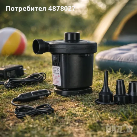 Електрическа помпа 2 в 1 - практична и удобна за надуване и изпускане на въздух, снимка 5 - Компресори - 55541568