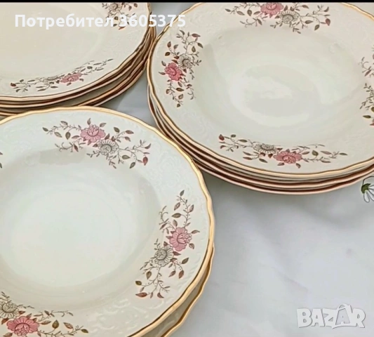 Чешки,бохемски порцелан от Bernadotte , снимка 5 - Антикварни и старинни предмети - 54795480