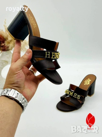 Hermes Нови Дамски Чехли Ерме Различни Цветове , снимка 9 - Чехли - 55129134