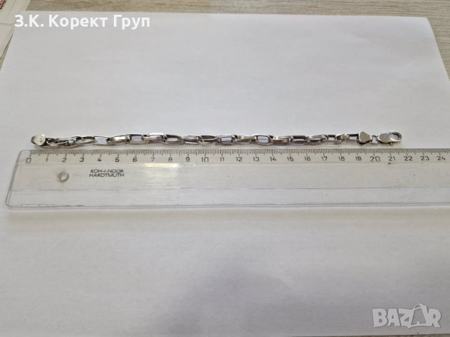 Сребърна гривна 925 / 16,32 гр., снимка 5 - Гривни - 54105583