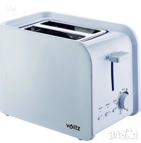 Тостер за хляб Voltz V51440E, 750W, 2 филийки, Бял, снимка 3 - Тостери - 54814200