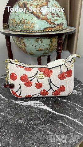Дамска чанта Coach Nolita Cherry Print White / Чанта с череши