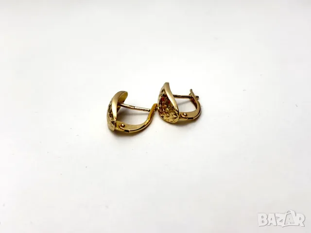 Като нови! Златни Обеци 1,40 грама 14K(проба 585), снимка 6 - Обеци - 55692670