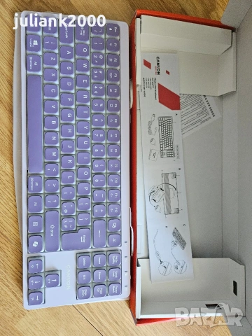 Механична клавиатура Canyon – OnType 10, TKL, виолетова