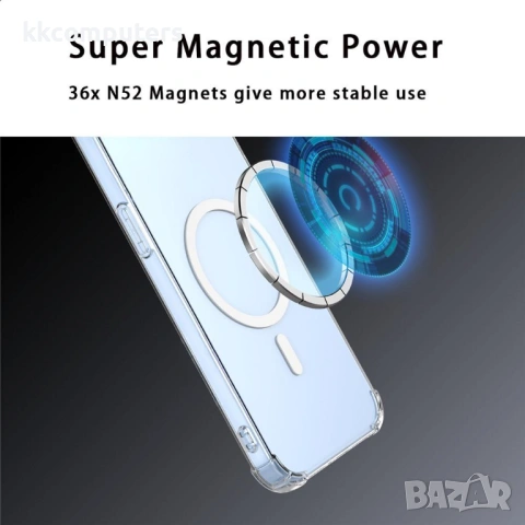 Магнитен Прозрачен Калъф за Oppo A6 Pro 5G / 4G - PC+TPU, 36 N52 магнита, Airbag, Прозрачен, снимка 4 - Калъфи, кейсове - 54287914