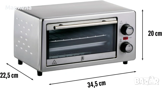 Мини фурна, 9L 300W 24V неръждаема стомана / Фурна за камион, снимка 7 - Други стоки за дома - 55198865