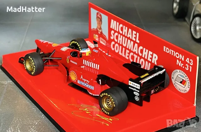 F1 Ferrari F310/2 1996 Schumacher / Ф1 Ферари Ф310/2 Шумахер - 1/43 - Minichamps, снимка 3 - Колекции - 55363052